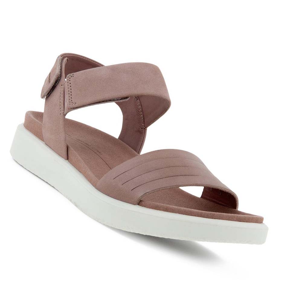 Women's Ecco Flowt Flat Sandals Pink | USA 180GSO